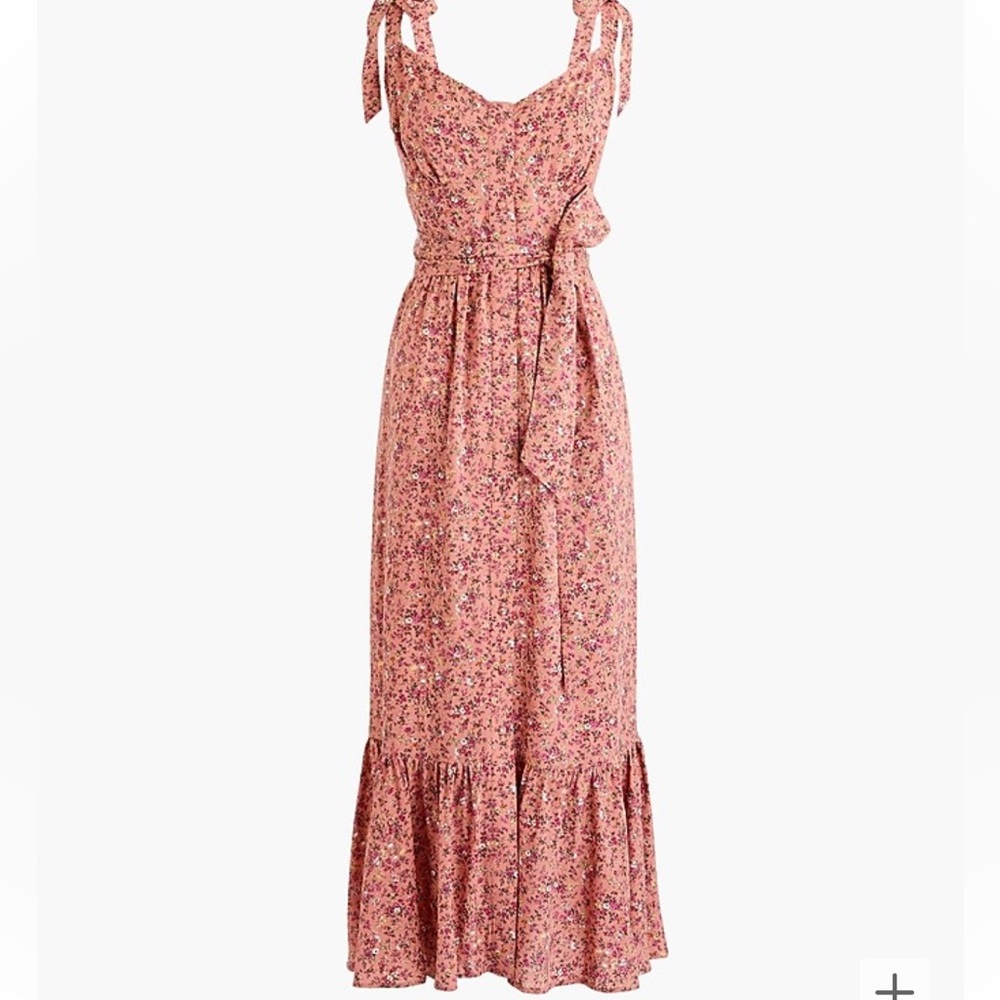 Button-front midi dress with ruffle hem in soft rayon